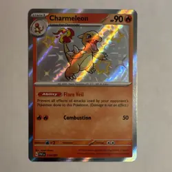 Pokemon Charmeleon 110/091 SV: Paldean Fates Holo 90 HP Stage 1 Shiny Rare Card - Image 1