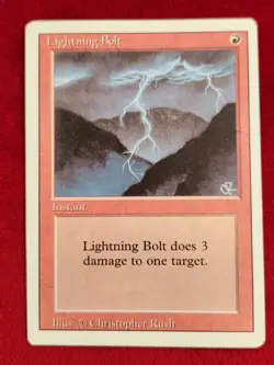 Magic The Gathering MTG Lightning Bolt Revised Edition - Image 1