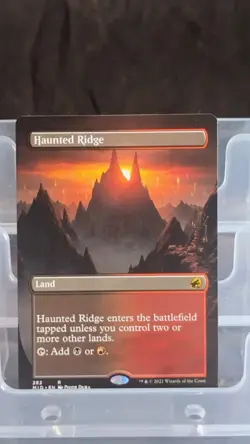 Magic: The Gathering Haunted Ridge Borderless Rare Land Black/Red Innistrad Mid… - Image 1