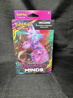 Pokemon Sun And Moon - Unified Minds 3 Booster Packs Hanger Box Sealed - Image 1