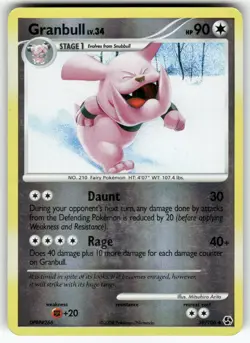 Granbull Great Encounters Uncommon,Reverse Holo Pokemon Moderately played - Image 1