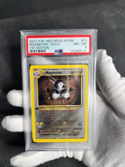 2001 Pokemon Neo Revelation 1st Ed Magneton Holo #10 PSA 8 Graded Pokemon Card - Image 1