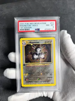 2001 Pokemon Neo Revelation 1st Ed Magneton Holo #10 PSA 8 Graded Pokemon Card - Image 2