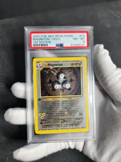 2001 Pokemon Neo Revelation 1st Ed Magneton Holo #10 PSA 8 Graded Pokemon Card - Image 3