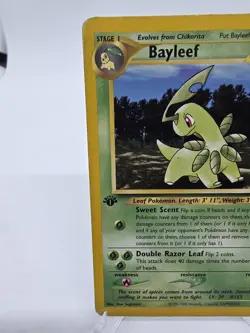 Bayleef 29/111 1st Edition Neo Genesis Pokemon TCG 2000 Ken Sugimori MP - Image 3