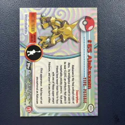 Alakazam - Black Logo - #65 Topps TV - Pokemon TCG - 1999 - Image 2