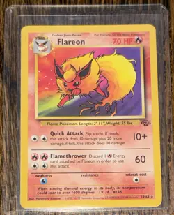 1999 Pokemon Jungle Set FLAREON 19/64 Non Holo Vintage NM - Image 1