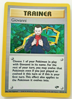 Pokemon TCG Giovanni 18/132 Holo Gym Challenge LP - Image 1