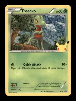 Treecko 003/025 P McDonald's 25th Anniversary Promos Pokemon Holo - Image 1