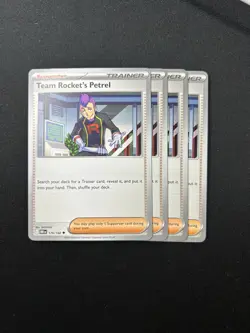 4x Team Rocket's Petrel 176/182 Pokemon TCG Playset SV10: Destined Rivals NM - Image 1