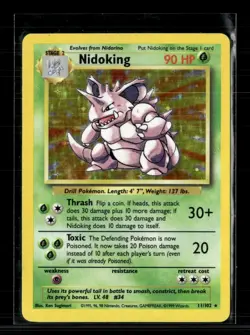 Pokemon 1999 Base Set Nidoking #11/102 - Image 1
