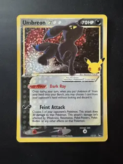 Pokemon TCG: Umbreon Gold Star 17/17 Celebrations 25th Anniversary NM - Image 1