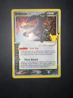 Pokemon TCG: Umbreon Gold Star 17/17 Celebrations 25th Anniversary NM - Image 2