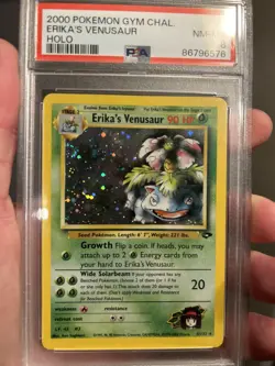 2000 Pokemon Gym Challenge 4/132 Erika's Venusaur Holo PSA 8 NM-MT Semi-Swirl - Image 1