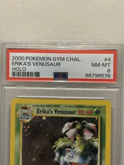 2000 Pokemon Gym Challenge 4/132 Erika's Venusaur Holo PSA 8 NM-MT Semi-Swirl - Image 2