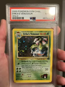 2000 Pokemon Gym Challenge 4/132 Erika's Venusaur Holo PSA 8 NM-MT Semi-Swirl - Image 4
