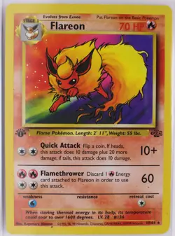Pokemon ~ Jungle 1st Edition ~ Flareon ~ Regular ~ LP Excellent ~ #19 - Image 1