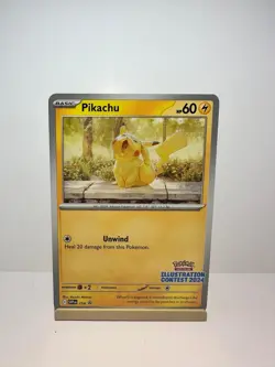 Pikachu (Illustration Contest 2024) 214 Promo Scarlet & Violet Promo Pokemon NM - Image 1