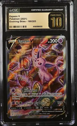 Pokemon Espeon V Evolving Skies Alt Art #180 CGC PRISTINE 10 - Image 1