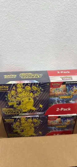 Pokemon Surging Sparks ETB + Booster Bundle Costco 2-pack Sealed x2 (Lot of 2) - Image 1