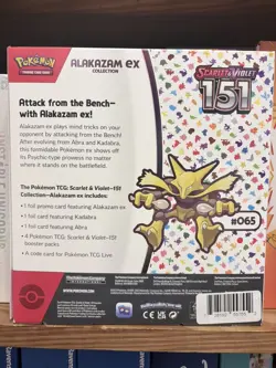 Pokemon TCG: Scarlet & Violet-151 Alakazam EX Collection Box New Sealed EN 820650855269 - Image 2