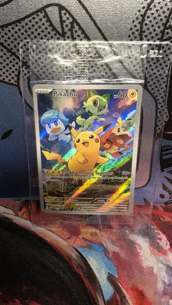 Pokemon TCG Pikachu 027 Promo Holo Black Star Paldea Evolved, Sealed - Image 1