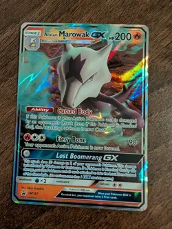 Alolan Marowak GX - SM187 Standard Size SM Black Star Promos Pokemon TCG - Image 1