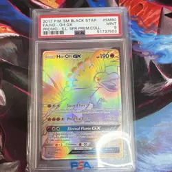 Pokemon Ho-Oh GX SM Black Star Promo SM80 Full Art Holo PSA 9 Pokemon Card - Image 1