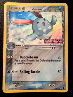 Azumarill 19/113 EX Delta Species Pokemon Card Reverse Holo Foil Rare MP - Image 1