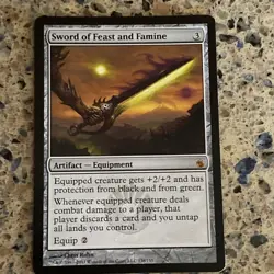 Sword of Feast and Famine 138 Mirrodin Besieged Regular MTG TCG CARD - Image 1