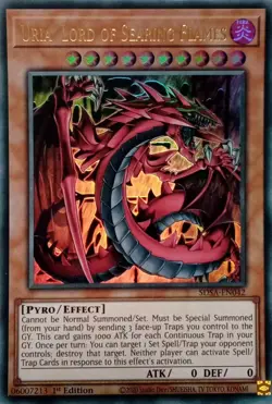 SDSA-EN042 URIA, LORD OF THE SEARING FLAMES ULTRA RARE 1ST EDITION YuGiOh CARD - Image 1
