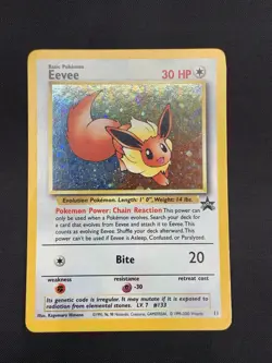 Pokemon Eevee Holo Card 11/53 WOTC Promo LP Condition - Image 1