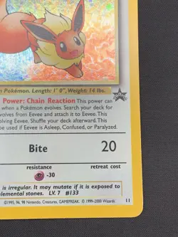 Pokemon Eevee Holo Card 11/53 WOTC Promo LP Condition - Image 5
