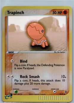 Pokemon Card - Trapinch Dragon 79/97 Common Reverse Holo - Image 1