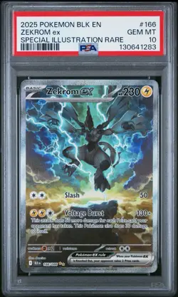 PSA 10 ZEKROM ex 166/086 | Black Bolt SIR Full Art Graded Pokemon Card - Image 1