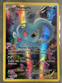Pokemon TCG Manaphy XY113 Black Star Promo Holo Card Near Mint Condition - Image 1