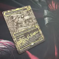 MTG Leonardo, Sewer Samurai Borderless Signature Headliner Card Gold Signature! - Image 2