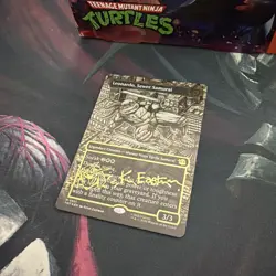 MTG Leonardo, Sewer Samurai Borderless Signature Headliner Card Gold Signature! - Image 3