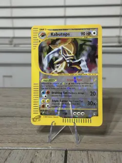 2003 Pokemon CRYSTAL KABUTOPS Skyridge REVERSE HOLO Rare JUMBO TOPPER Card 12/12 - Image 1