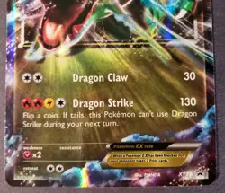 Pokemon TCG Rayquaza EX Black Star Promo XY73 Ultra Holo Promo Card LP See Pics - Image 2