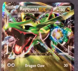 Pokemon TCG Rayquaza EX Black Star Promo XY73 Ultra Holo Promo Card LP See Pics - Image 3