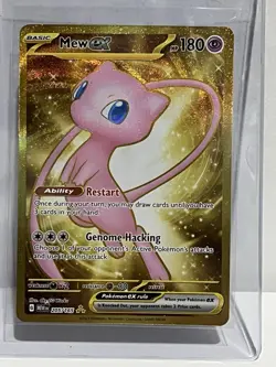 Mew EX 151 Gold Metal Card 205/165 SV: Scarlet & Violet Promo Card | NM - Image 1