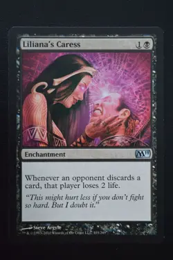 Magic The Gathering MTG LILIANA'S CARESS Magic 2011 LP Lightly Played - Image 1