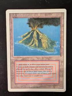 MTG Volcanic Island Revised Edition Lightly Played - Image 1