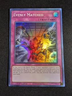 Yugioh - Evenly Matched SDBT-EN038 1st Edition Super Rare NM - Image 1