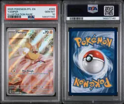 2025 POKEMON PFL EN-PHANTASMAL FLAMES ILLUSTRATION RARE #099 YAMPER PSA 10 - Image 3