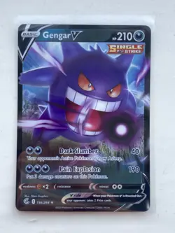 Pokemon Gengar V Ultra Rare Holo TCG Fusion Strike 156/264 Near Mint - Image 1