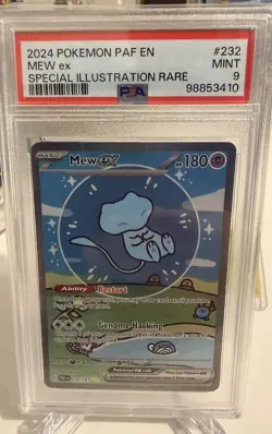 Pokemon 2024 Bubble Mew EX Paldean Fates #232/091 Sir PAF PSA 9 - Image 1