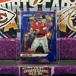 JAXSON DART 2025 Prizm Draft Picks BLUE ICE RC 19/149#90 Giants QB Ole Miss - Image 1