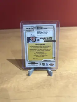 2018-19 OPC PLATINUM ADAM GAUDETTE SEISMIC GOLD #R-AD /25 AUTO - Image 2